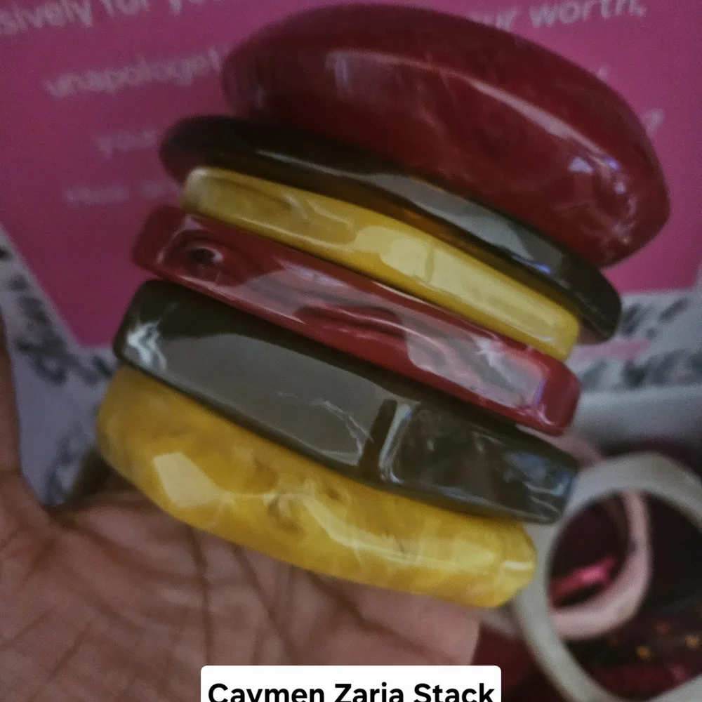 Colorful Resin Bangle Set - Picture 1 of 2